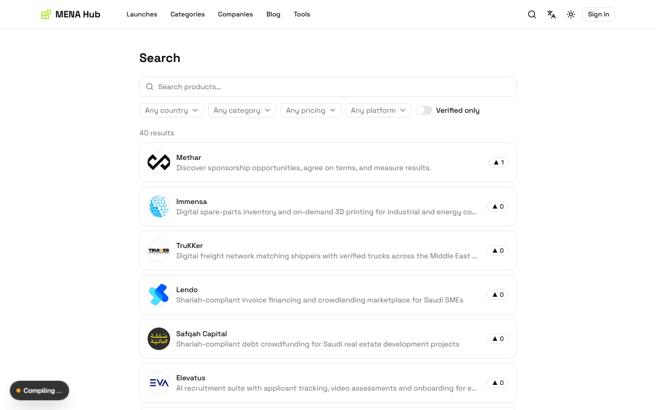 Search launched, in English and Arabic
