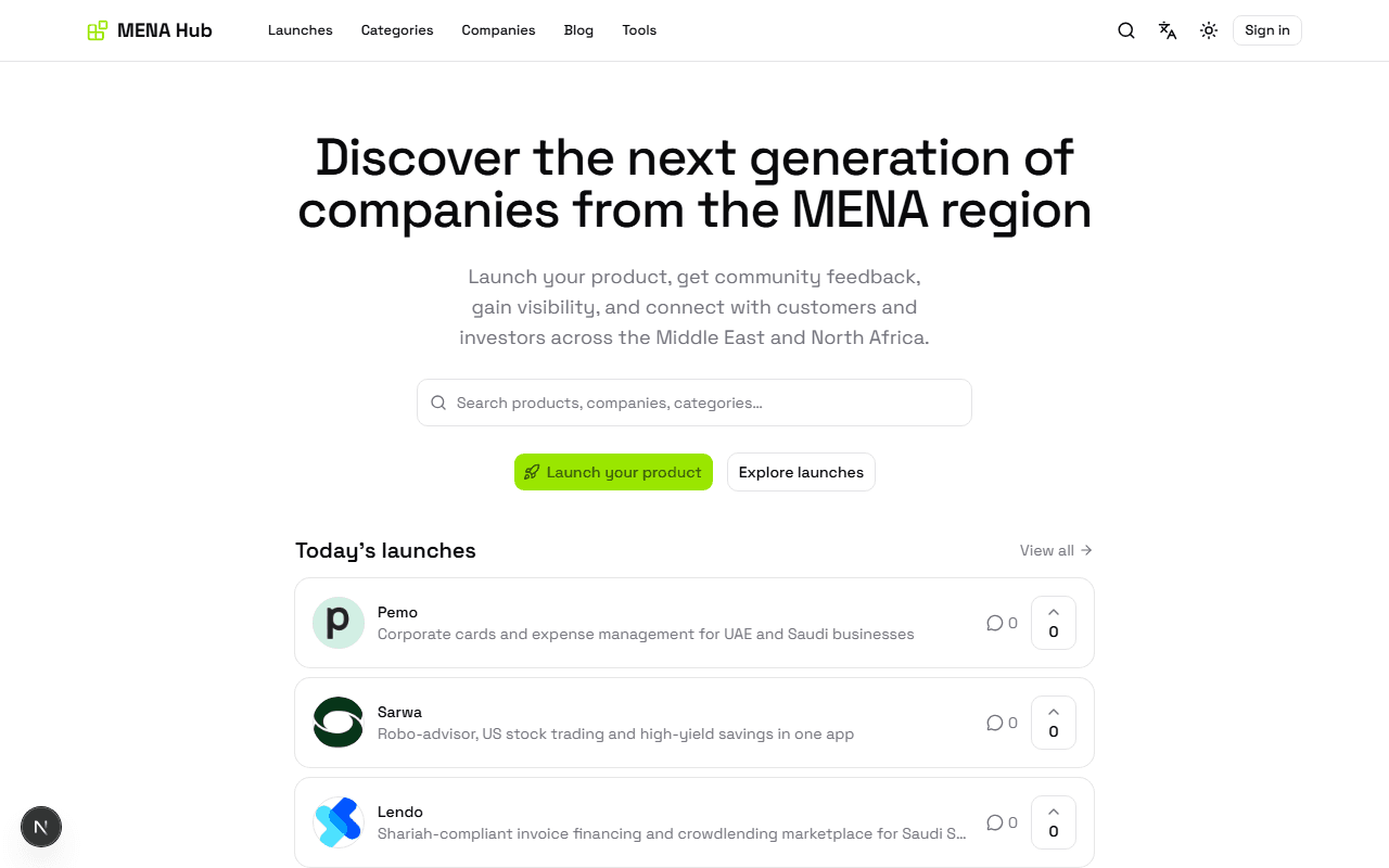MENA Hub goes live